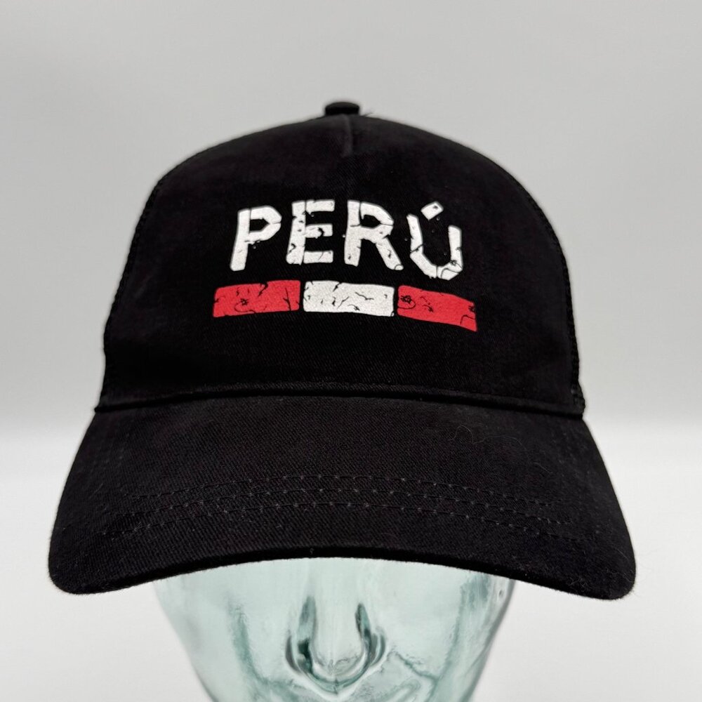 Peru Souvenir Cap Morpho Lightweight One Size Adjustable Black Snapback Hat